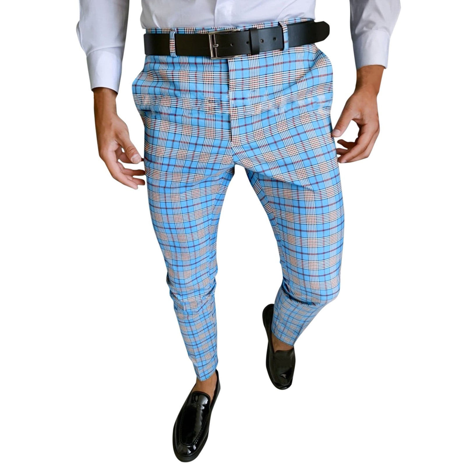 House of Cavani Hardy Navy Check Slim Fit Trousers - Clothing from House Of  Cavani UK