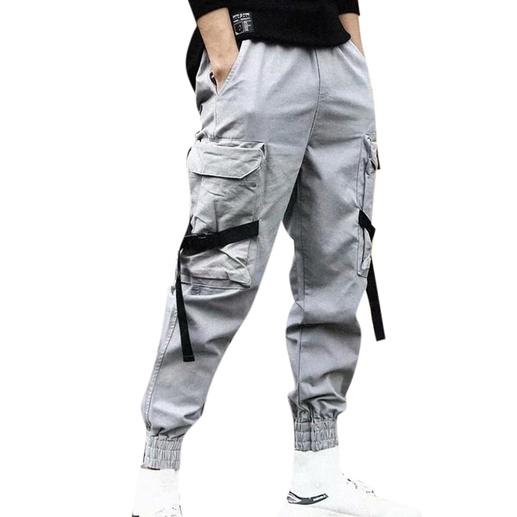 2016 Cargo Pants Men Casual Overalls Trousers Plus Size Color Stripes Cartoon Character L - 4XL Loose Dance Harem Hip Hop Pants
