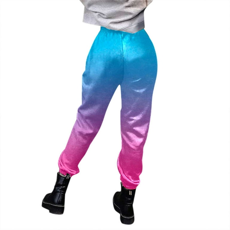 xinqinghao sweat pants women casual sports gradient trousers
