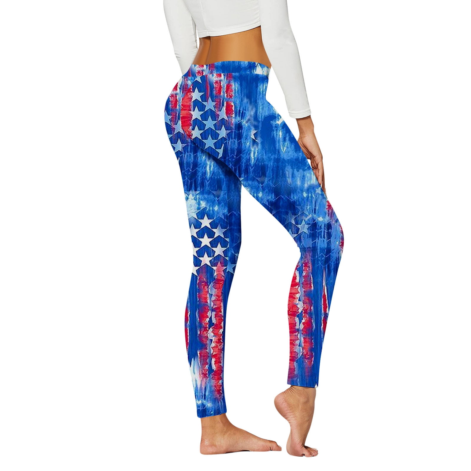 xinqinghao yoga leggings for women independence day for women's american  4th of july leggings for yoga running pilates gym yoga pants tights fitness  women yoga pants dark blue xxl 