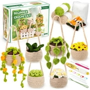 xinyi Beginner Crochet Kit with Yarn & Crochet Hook, 6 Pieces