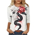 thumbnail image 1 of xixinqiwan Happy New Year 2025 T-Shirt for Women,Year Of The Snake Sweatshirt Chinese New Year 2025 Women Sweater Lunar New Year Spring Festival Holiday Tops, 1 of 6