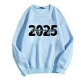 thumbnail image 1 of xixinqiwan Happy New Year Sweatshirt for Women,Festive New Year 2025 Long Sleeve Shirt Print Celebrate Holidays Oversized Pullovers, 1 of 5