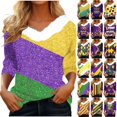 thumbnail image 1 of xixinqiwan Mardi Gras Clothing for Women,Women Mardi Gras Purple Sweatshirt Fat Tuesday Shirts Mardi Gras Carnival Celebration Pullover Top, 1 of 7