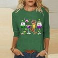 thumbnail image 1 of xixinqiwan Mardi Gras Tops for Women,Womens Mardi Gras Carnival Crew Neck Casual Tshirts New Orleans Parade Custume Tops, 1 of 6