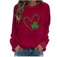 thumbnail image 1 of xixinqiwan Women's St. Patrick's Day Hooded Sweatshirts,Irish Long Sleeve Shirts Shamrocks Plus Size T Shirt for Women Men Clover Sweatshirt Red M, 1 of 6