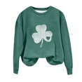 thumbnail image 1 of xixinqiwan Women's St. Patrick's Day Hooded Sweatshirts,Women Shamrock Long Sleeve Irish Festival Holiday Tee Causal Pullover Top Green M, 1 of 6