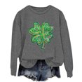 thumbnail image 1 of xixinqiwan Women's St Patrick's Day Sweatshirts,Womens Clover Print Hoodie Casual Long Sleeve Sweatshirt Irish Shamrock Pullover Tops, 1 of 6