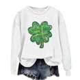 thumbnail image 1 of xixinqiwan Women's St Patrick's Day Sweatshirts,Womens Clover Print Hoodie Casual Long Sleeve Sweatshirt Irish Shamrock Pullover Tops, 1 of 6