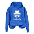 thumbnail image 1 of xixinqiwan Women's St. Patrick's Day Hooded Sweatshirts,Womens Long Sleeve Shirts Irish Cute Clover Shamrock Pullover Tops Blue XL, 1 of 6