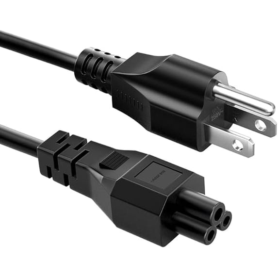 xixishop 10FT(3m) Long Laptop Power Cord, 3 Prong C5 AC Power Cord Replacement for HP, Lenovo, Samsung, Acer, Dell, Asus, Toshiba Computer Charger Notebook, LG LCD LED Smart TV Power Cable, 1Pack