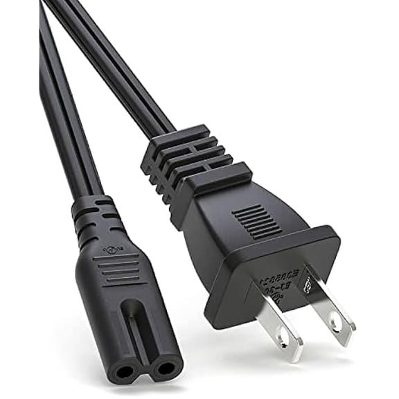 xixishop 12Ft AC Power Cord for PS5 PS4 PS3,Xbox One S/X,Samsung TCL Roku Apple Toshiba Insignia LED LCD Smart TV,2 Prong Power Cable Replacement for HP Canon Printer