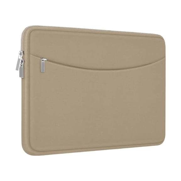 xixishop 14 inch Laptop Case, Shockproof Protective Laptop Cover Briefcase Carrying Computer Bag with Accessory Pocket Portable Computer Sleeve for 14" MacBook, HP, Dell, Lenovo, Acer, Khaki