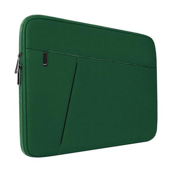 xixishop 15.6 inch Laptop Case, Shockproof Protective Computer Carrying Cover with Front Pocket, Briefcase Handbags Laptop Bag for 15.6 inch HP, Dell, Acer, Asus, Notebook, Dark Green
