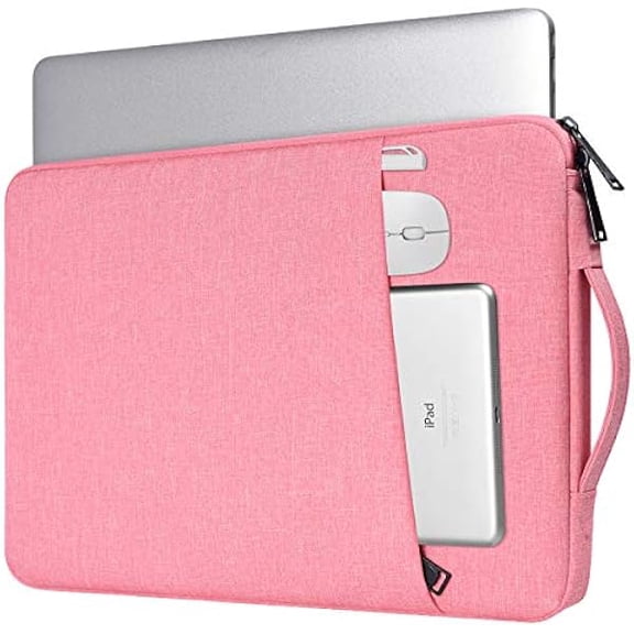 xixishop 17 17.3 Inch Laptop Bag for Women, Carrying Computer Notebook Sleeve Case for Acer Chromebook 17/ Dell Inspiron/MSI/HP Envy Pavilion/ASUS/Lenovo IdeaPad College School Office Travel,Pink