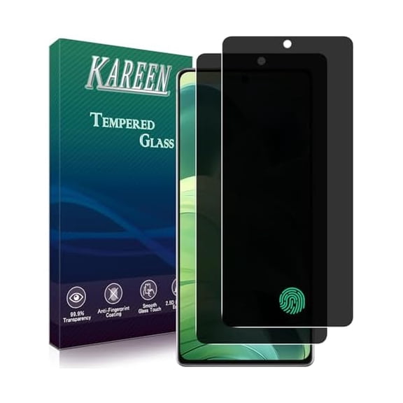 xixishop 2 Pack Privacy Screen Protector for Samsung Galaxy Note 20 (6.7 Inch) Anti Spy Private Tempered Glass, Support Fingerprint Unlock, Anti Scratch, Bubble Free