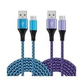 thumbnail image 1 of xixishop 2Pack 6ft Fast USB Type C Cable Phone Charger Charging Cord for Compatible Motorola Moto G10 G9 G8 G7 Power Plus Play, Edge 2025, G Power/Stylus/Razr, G6 X4 Z4 Z3 Z2 Z Play Force Droid, 1 of 1