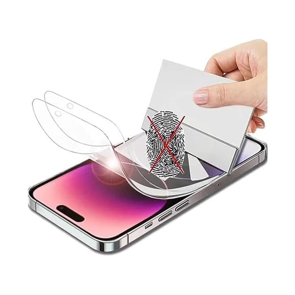 xixishop 2pcs Flexible Matte Hydrogel Film for iPhone 15 Pro Max 6.7 Front Screen Protector TPU Fingerprint Unlock Anti-fingerprint Anti-reflective Not Tempered glass