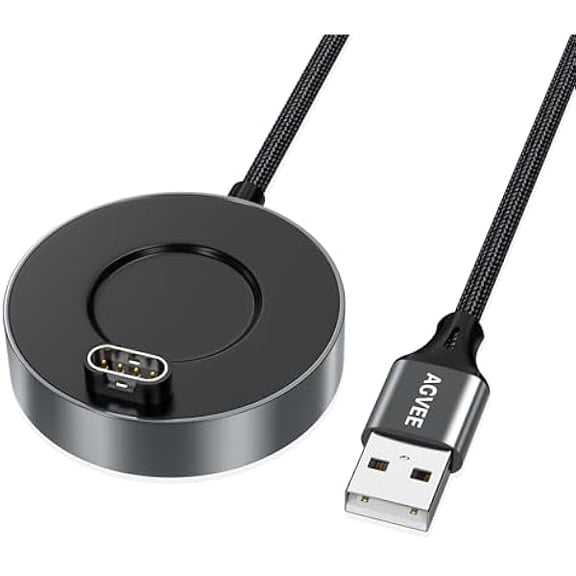 xixishop 3.3ft Aluminium Ultra Thin Charger Dock Charging Station Compatible with Garmin Watches Vivoactive 3 4, Fenix 7 6 5, Forerunner, Instinct, Venu, Tactix, D2, Quatix, Dark Gray