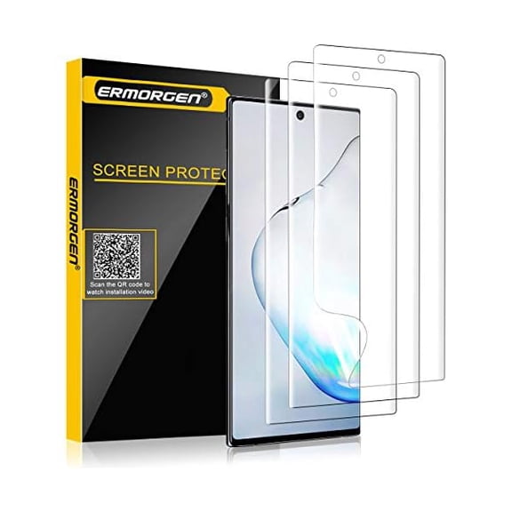 xixishop (3 Pack) TPU Screen Protector Compatible for Samsung Galaxy Note 10 High Definition Edge to Edge (Full Coverage) Case Friendly Anti-Scratch Bubble-Free