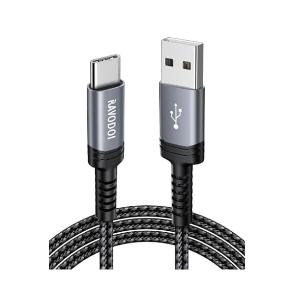 xixishop Braided USB C Fast Charger Cable 2M, USB to USB Type C - Fast Charging for Samsung Galaxy S20-S24, S10FE, S9+, Note 20, A21s, A20e, A51, A71, PS5, Switch, Google Pixel