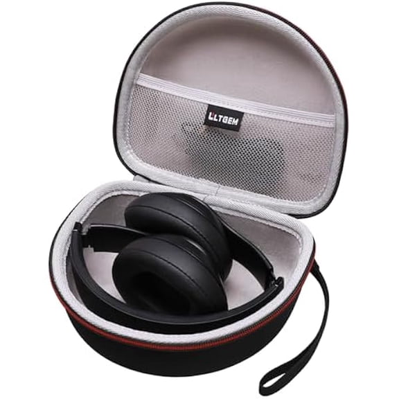 xixishop Headphone Case Compatible with Beats Studio Pro/Beats Solo 4 / Beats Studio 3 / Beats Solo 3 / Beats Solo 2 and for TOZO HT2 On-Ear Bluetooth Headphones - Black+Grey