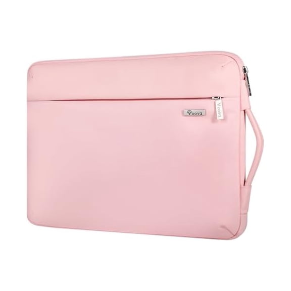 xixishop Laptop Sleeve Case 14 15 Inch for Women, 360 Protective Waterproof Slim Computer Bag Cover Compatible with MacBook Air 15 M2/M3/M4 2024-2025, MacBook Pro 14/15, Hp Chromebook 14, Pink
