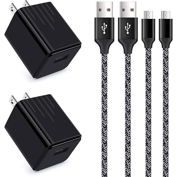 xixishop Micro Charger Phone Android Cables for Samsung Galaxy A9 Star Lite,C8 J8 J7V J3V J5,J7 J3 Prime Crown,S7 S6 S5, 1A Wall Charger Box,6FT Fast Micro Charging Cable