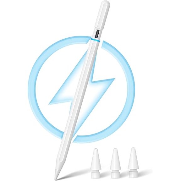 xixishop for Pencil USB C Work with iPad 6/7/8/9/10th, Pro 11"/12.9"/M4, Air 3/4/5/M2, Mini 5/6, Updated Pencil 2nd Generation Fast Charge Stylus Pen for iPad 2018-2024