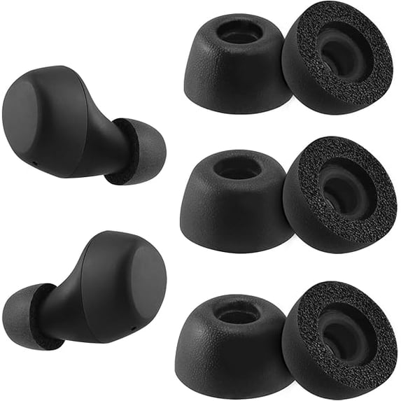 xixishop Replacement Foam Ear Tips for TOZO A1 Wireless Earbuds, Ultimate Comfort, 3 Pairs (S/M/L)