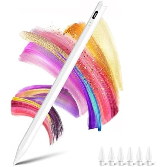 xixishop Stylus Pen for iPad (2018-2025), iPad 10th/11th/Air/Mini/A16 | No Bluetooth Needed, Fast Charging, Palm Rejection, Battery Indicator | Affordable Digital Pen for Note-Taking & Drawing