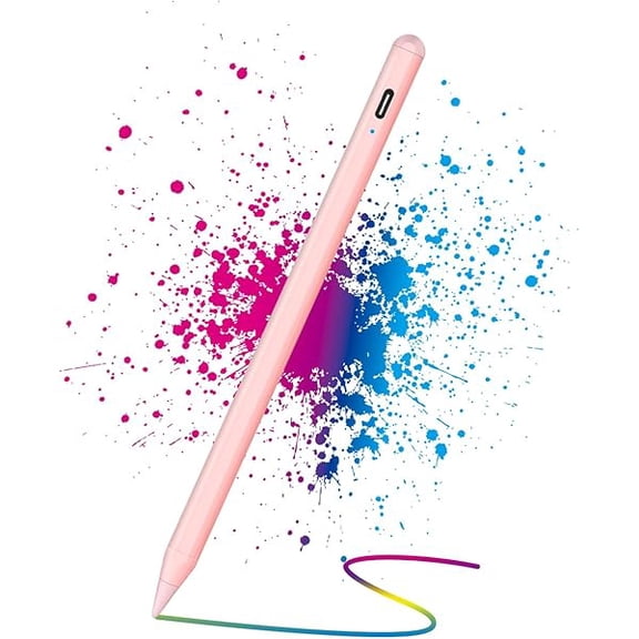 xixishop Stylus Pencil for Apple 2018-2025 iPad, 2X Fast Charge iPencil USB-C Compatible with iPad 11/10/9/8/7/6th Gen, iPad Pro 11"/12.9"/13-inch M4, Air 3/4/5/M2/M3, Mini 5/6/7 Gen-G2 Pink