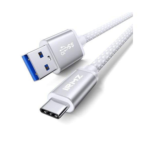 xixishop USB C Cable 2ft, Android Auto USB Cable 10Gbps High Speed Data Transfer, Short USB A to USBC Cord for Samsung Galaxy S25 S24 A16 A55, Android Auto, Portable SSD