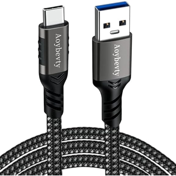 xixishop USB A to USB C Cable 10FT, USB 3.1/3.2 10Gbps Data Transfer and 60W 3A Fast Charging Long Cable for Android Auto Samsung Galaxy S22 S21 iPad Pro External SSD and Other USB to Type C Device