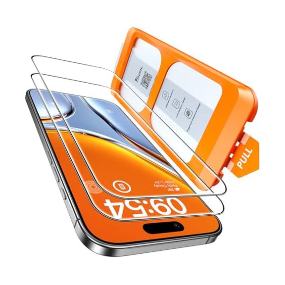 xixishop for iPhone Air Screen Protector 6.5 inch 9H Hardness Military Grade Shatterproof HD Tempered Glass Full Coverage Easy Installation 2 Pack