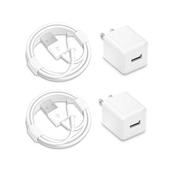 xixishop i Phone Charger, 5W USB to Lightning Cable 6Ft Quick Fast Charging Cord USB Wall Chargers Power Adapter for i Phone 14/13/12/11/X/8 Plus/XR/XS Max/SE/i Pad(2-Pack)
