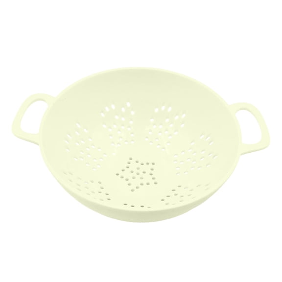 xiziHUAN9C Heavy Duty 7.5 Inch Mini Food Colander with Double Handles for Fruit Vegetable BPA Free,White - One Size