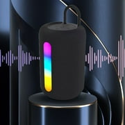 xjwjuw Bluetooth 5.3 Portable Wireless Mini Speaker, RGB Cool Light Effect, Multi-Connection Modes, Speaker Series Connection, IPX6 Waterproof, for Music Outdoor, Bathroom, Desktop and Home
