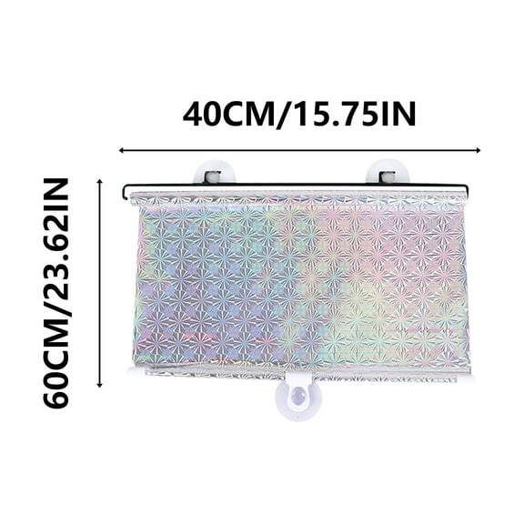 xjwjuw Car Sunshades Auto Rolling Blinds with 97% Sun Protection, Thermal Insulation Mesh Plastic, Household Office Retractable Curtains, Easy Install Suction Cups for Summer Heat