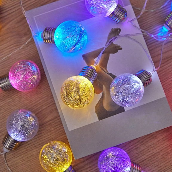 xjwjuw Celestial Crystal Ball String Lights, Dual Power Modes (Battery/USB) & Weather Resistant, Energy Efficient LED Decor for Garden, Yard, Home, Christmas Tree and Indoor Outdoor Ornaments