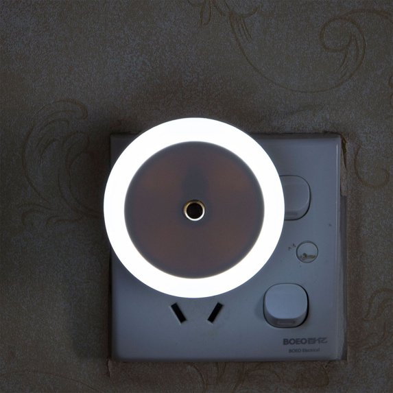 xjwjuw Dimmable LED Night Light, Plug Into Wall, Light Sensor Auto On/Off, Warm White, Fire-Retardant ABS, Energy-Efficient 0.6W, for Baby Room, Bathroom, Stairway, Corridor, Bedroom Night Lighting
