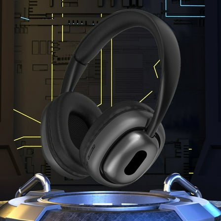 xjwjuw Foldable Wireless Bluetooth Earphones, FM Headset, Long Battery Life, Low Latency, High Resolution Stereo Sound, Comfortable Over Ear Headphones for Music, Travel, Gaming