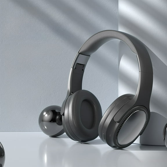 xjwjuw Head-Mounted Wireless Bluetooth Headphones, Bluetooth 5.4, Low Latency, Foldable Soft Headband, High Tone Quality, Sports & Gaming Headphones for Daily Use Extended Wear, Surround Sound