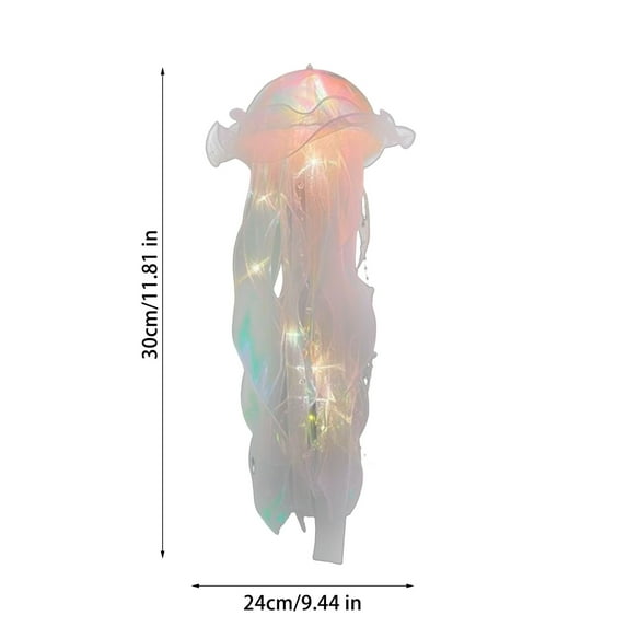 xjwjuw Jellyfish Lamp Material Pack 2PC, Year's Eve Gadgets, Colorful Tassel Design, Reusable Plastic, Hanging Decor, for Room Decoration, Table Top, Mermaid/Ocean Theme Party, Holiday Decor