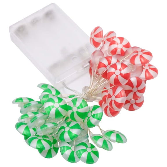 xjwjuw LED Candy String Lights with Copper Wire, Battery-Powered Transparent Wire, Easy Hanging Window Decor, Colorful Lights for Christmas, Thanksgiving, Wedding and Home Decoration