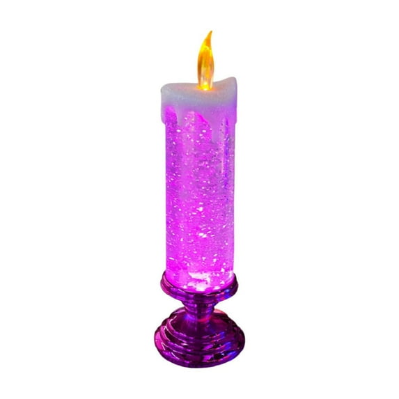 xjwjuw LED Water Filled Candle Lamp, Color Changing Flameless Decorative Light with Romantic Glow, Battery Powered Table Lamp for Bedroom, Living Room, Wedding, Party, Holiday and Home Decoration