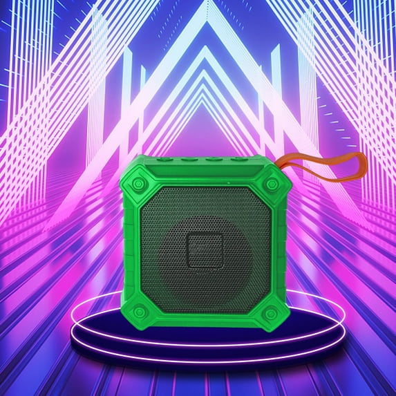 xjwjuw Mini Portable Bluetooth Speaker with Card Slot Radio and Hands Free Calling, 5W Stereo Sound with Long Battery Life, Wireless Small Speaker for Street Vending Night Market Travel