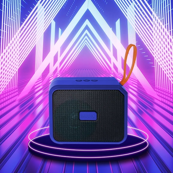 xjwjuw Mini Portable Bluetooth Speaker with Card Slot Radio and Hands Free Calling, 5W Stereo Sound with Long Battery Life, Wireless Small Speaker for Street Vending Night Market Travel