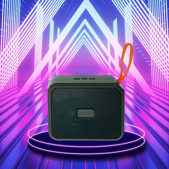 xjwjuw Mini Portable Bluetooth Speaker with Card Slot Radio and Hands Free Calling, 5W Stereo Sound with Long Battery Life, Wireless Small Speaker for Street Vending Night Market Travel