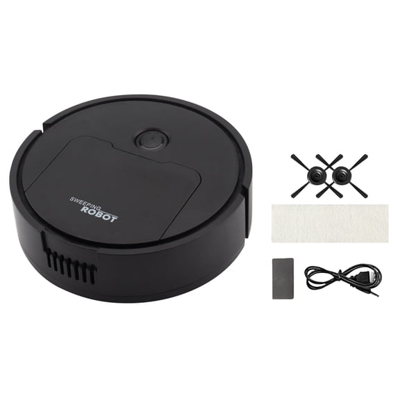 xjwjuw Mini Robot Vacuum Cleaner, Smart Sweeping and Mopping Machine with Quiet Low Noise, One Button Operation for Dust Hair Crumbs Cleaning, USB Charging, Floor Carpet Hardwood Home Use